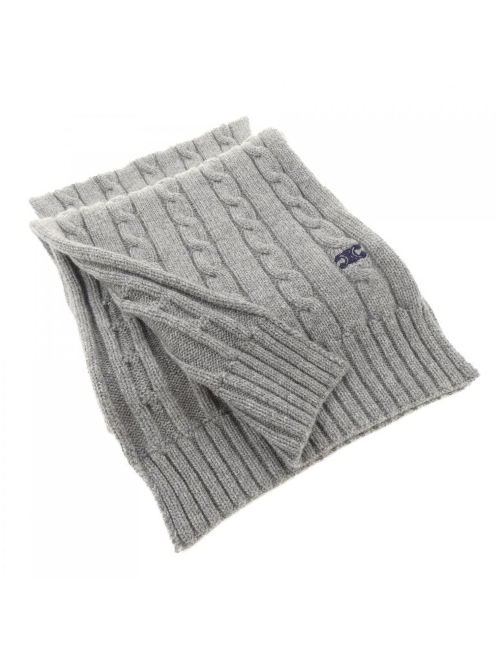 Celine Triomphe Scarf Gray